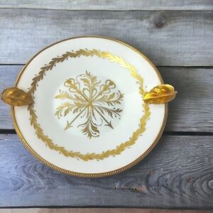 Rare Vintage Handpainted Gold and Bronze BIRKS Ashtray